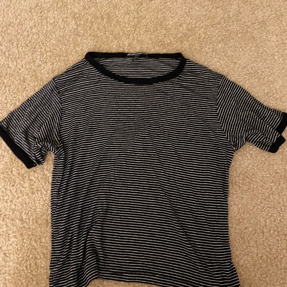Brandy Melville Black Striped T shirt
